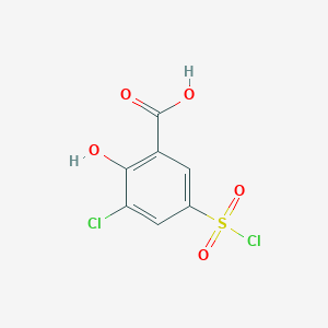 molecular formula C7H4Cl2O5S B6597670 3-chloro-5-(chlorosulfonyl)-2-hydroxybenzoic acid CAS No. 2253630-05-4
