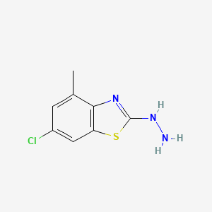 molecular formula C8H8ClN3S B6597683 6-chloro-2-hydrazinylidene-4-methyl-2,3-dihydro-1,3-benzothiazole CAS No. 80945-75-1