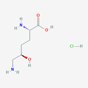 molecular formula C6H15ClN2O3 B6597708 (2S,5R)-2,6-diamino-5-hydroxyhexanoic acid hydrochloride CAS No. 93923-90-1