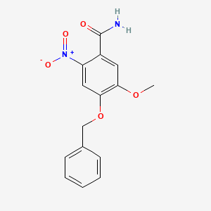 molecular formula C15H14N2O5 B6597756 4-(benzyloxy)-5-methoxy-2-nitrobenzamide CAS No. 60547-94-6
