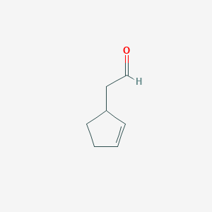 molecular formula C7H10O B6597781 2-(cyclopent-2-en-1-yl)acetaldehyde CAS No. 19656-91-8