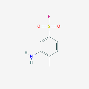 molecular formula C7H8FNO2S B6597829 3-amino-4-methylbenzene-1-sulfonyl fluoride CAS No. 328-86-9