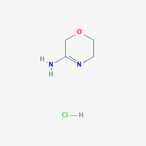 molecular formula C4H9ClN2O B6597879 5,6-dihydro-2H-1,4-oxazin-3-amine hydrochloride CAS No. 623564-41-0