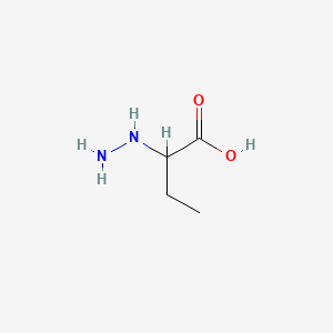 molecular formula C4H10N2O2 B6597905 2-hydrazinylbutanoic acid CAS No. 15960-39-1