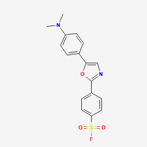 molecular formula C17H15FN2O3S B6597953 4-{5-[4-(dimethylamino)phenyl]-1,3-oxazol-2-yl}benzene-1-sulfonyl fluoride CAS No. 138219-56-4