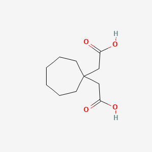 molecular formula C11H18O4 B6597959 2-[1-(carboxymethyl)cycloheptyl]acetic acid CAS No. 4432-18-2