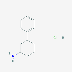 molecular formula C12H18ClN B6597972 3-phenylcyclohexan-1-amine hydrochloride CAS No. 1803608-04-9