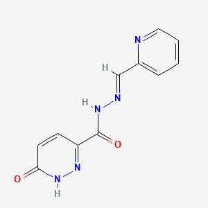 molecular formula C11H9N5O2 B6598024 6-oxo-N'-[(1E)-(pyridin-2-yl)methylidene]-1,6-dihydropyridazine-3-carbohydrazide CAS No. 332040-97-8