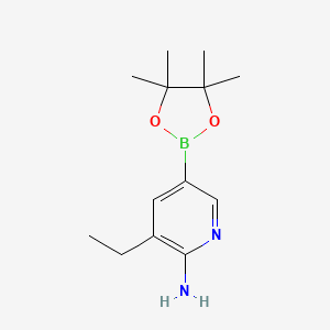 3-ethyl-5-(tetramethyl-1,3,2-dioxaborolan-2-yl)pyridin-2-amine