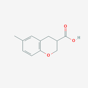 molecular formula C11H12O3 B6598078 6-methyl-3,4-dihydro-2H-1-benzopyran-3-carboxylic acid CAS No. 944899-30-3