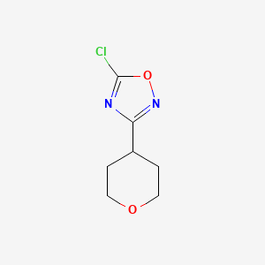 5-chloro-3-(oxan-4-yl)-1,2,4-oxadiazole