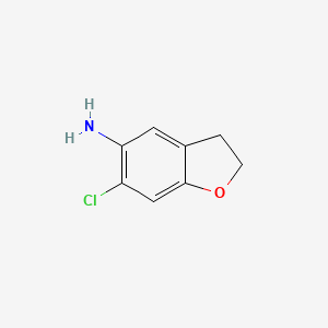 molecular formula C8H8ClNO B6598120 6-chloro-2,3-dihydro-1-benzofuran-5-amine CAS No. 1173434-87-1