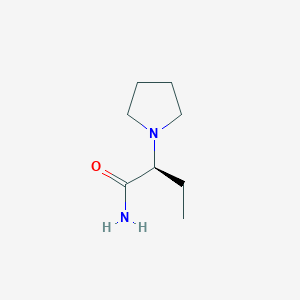 molecular formula C8H16N2O B6598122 (2S)-2-(pyrrolidin-1-yl)butanamide CAS No. 1187326-21-1