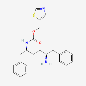 molecular formula C23H27N3O2S B6598157 (1,3-thiazol-5-yl)methyl N-[(2R,5R)-5-amino-1,6-diphenylhexan-2-yl]carbamate CAS No. 1004316-18-0