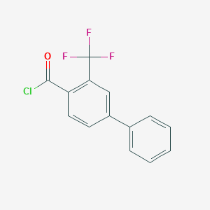 molecular formula C14H8ClF3O B6598164 4-phenyl-2-(trifluoromethyl)benzoyl chloride CAS No. 1214363-05-9