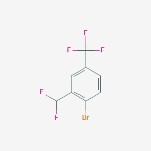 molecular formula C8H4BrF5 B6598166 1-bromo-2-(difluoromethyl)-4-(trifluoromethyl)benzene CAS No. 1214386-79-4