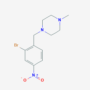 molecular formula C12H16BrN3O2 B6598177 1-[(2-bromo-4-nitrophenyl)methyl]-4-methylpiperazine CAS No. 943320-69-2