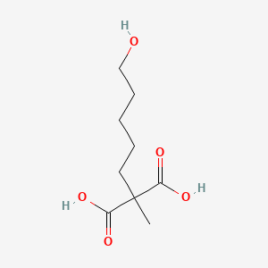 molecular formula C9H16O5 B6598215 2-(5-hydroxypentyl)-2-methylpropanedioic acid CAS No. 1445876-91-4