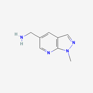 molecular formula C8H10N4 B6598263 {1-methyl-1H-pyrazolo[3,4-b]pyridin-5-yl}methanamine CAS No. 1340258-60-7