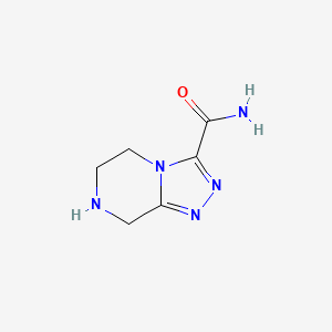 molecular formula C6H9N5O B6598304 5H,6H,7H,8H-[1,2,4]triazolo[4,3-a]pyrazine-3-carboxamide CAS No. 1211520-33-0