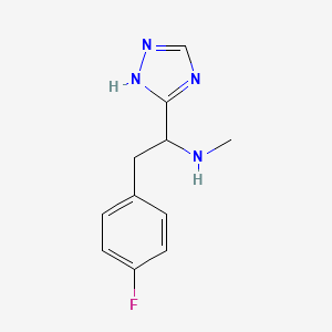 molecular formula C11H13FN4 B6598319 [2-(4-fluorophenyl)-1-(4H-1,2,4-triazol-3-yl)ethyl](methyl)amine CAS No. 1467422-22-5