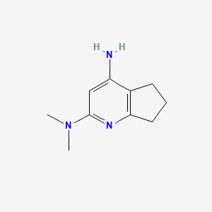 molecular formula C10H15N3 B6598344 N2,N2-dimethyl-5H,6H,7H-cyclopenta[b]pyridine-2,4-diamine CAS No. 297757-58-5