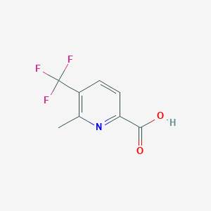 molecular formula C8H6F3NO2 B6598350 6-methyl-5-(trifluoromethyl)pyridine-2-carboxylic acid CAS No. 855916-28-8