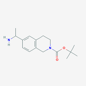 tert-butyl 6-(1-aminoethyl)-1,2,3,4-tetrahydroisoquinoline-2-carboxylate