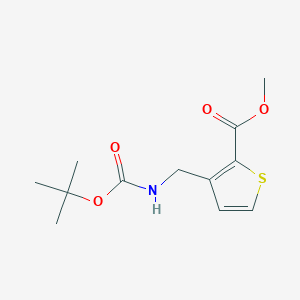 molecular formula C12H17NO4S B6598387 methyl 3-({[(tert-butoxy)carbonyl]amino}methyl)thiophene-2-carboxylate CAS No. 478628-21-6