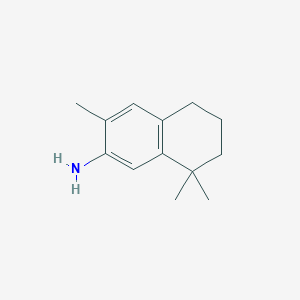 molecular formula C13H19N B6598399 3,8,8-trimethyl-5,6,7,8-tetrahydronaphthalen-2-amine CAS No. 149620-30-4