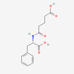 molecular formula C14H17NO5 B6598404 4-{[(1S)-1-carboxy-2-phenylethyl]carbamoyl}butanoic acid CAS No. 37466-27-6