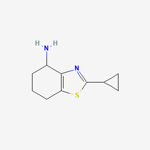 molecular formula C10H14N2S B6598415 2-cyclopropyl-4,5,6,7-tetrahydro-1,3-benzothiazol-4-amine CAS No. 1485363-43-6