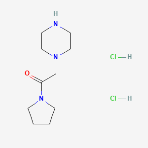 molecular formula C10H21Cl2N3O B6598422 2-(piperazin-1-yl)-1-(pyrrolidin-1-yl)ethan-1-one dihydrochloride CAS No. 1182708-84-4