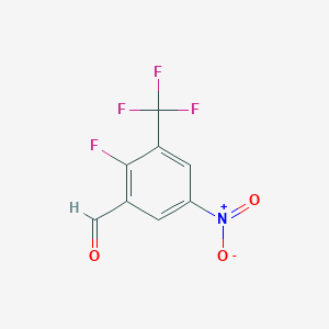 molecular formula C8H3F4NO3 B6598444 2-fluoro-5-nitro-3-(trifluoromethyl)benzaldehyde CAS No. 918900-51-3