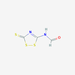 molecular formula C3H2N2OS3 B6598468 N-(3-sulfanylidene-3H-1,2,4-dithiazol-5-yl)formamide CAS No. 50499-84-8
