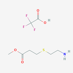 molecular formula C8H14F3NO4S B6598477 methyl 3-[(2-aminoethyl)sulfanyl]propanoate, trifluoroacetic acid CAS No. 145119-03-5