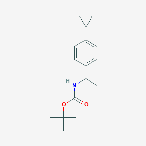 molecular formula C16H23NO2 B6598480 tert-butyl N-[1-(4-cyclopropylphenyl)ethyl]carbamate CAS No. 1443981-06-3