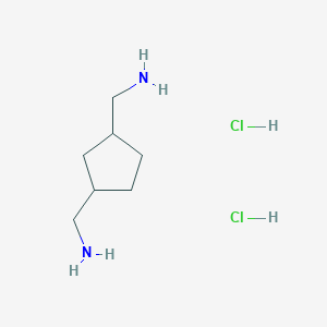 molecular formula C7H18Cl2N2 B6598481 [3-(aminomethyl)cyclopentyl]methanamine dihydrochloride CAS No. 1803601-61-7