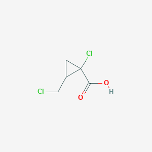 molecular formula C5H6Cl2O2 B6598484 1-chloro-2-(chloromethyl)cyclopropane-1-carboxylic acid CAS No. 1824203-65-7