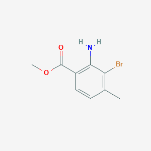 molecular formula C9H10BrNO2 B6598491 methyl 2-amino-3-bromo-4-methylbenzoate CAS No. 320740-34-9