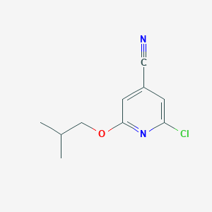 molecular formula C10H11ClN2O B6598497 2-chloro-6-(2-methylpropoxy)pyridine-4-carbonitrile CAS No. 1552484-17-9