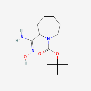 molecular formula C12H23N3O3 B6598503 tert-butyl 2-(N'-hydroxycarbamimidoyl)azepane-1-carboxylate CAS No. 1461726-87-3