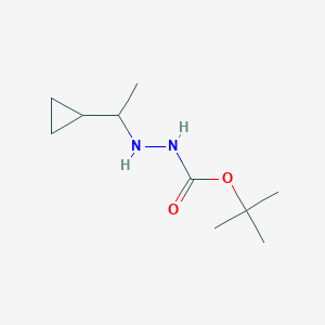 molecular formula C10H20N2O2 B6598506 N'-(1-cyclopropylethyl)(tert-butoxy)carbohydrazide CAS No. 1370600-70-6