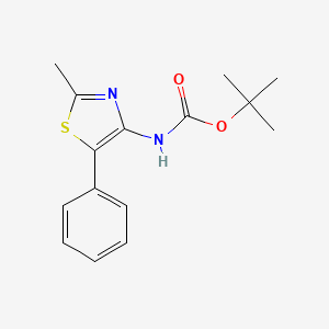 molecular formula C15H18N2O2S B6598513 tert-butyl N-(2-methyl-5-phenyl-1,3-thiazol-4-yl)carbamate CAS No. 1461715-15-0