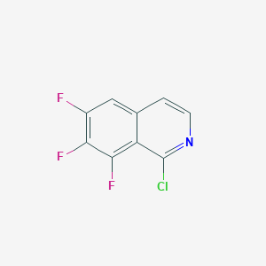 molecular formula C9H3ClF3N B6598533 1-chloro-6,7,8-trifluoroisoquinoline CAS No. 1369279-15-1