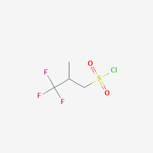 molecular formula C4H6ClF3O2S B6598547 3,3,3-trifluoro-2-methylpropane-1-sulfonyl chloride CAS No. 1780587-69-0