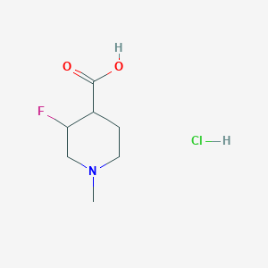molecular formula C7H13ClFNO2 B6598551 3-fluoro-1-methylpiperidine-4-carboxylic acid hydrochloride CAS No. 1785075-51-5