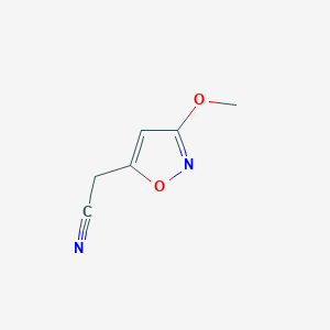 molecular formula C6H6N2O2 B6598554 2-(3-methoxy-1,2-oxazol-5-yl)acetonitrile CAS No. 35166-43-9