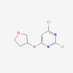 molecular formula C8H8Cl2N2O2 B6598561 2,4-dichloro-6-(oxolan-3-yloxy)pyrimidine CAS No. 934179-00-7