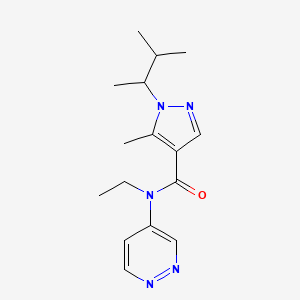 molecular formula C16H23N5O B6598564 N-ethyl-5-methyl-1-(3-methylbutan-2-yl)-N-(pyridazin-4-yl)-1H-pyrazole-4-carboxamide CAS No. 1403615-77-9